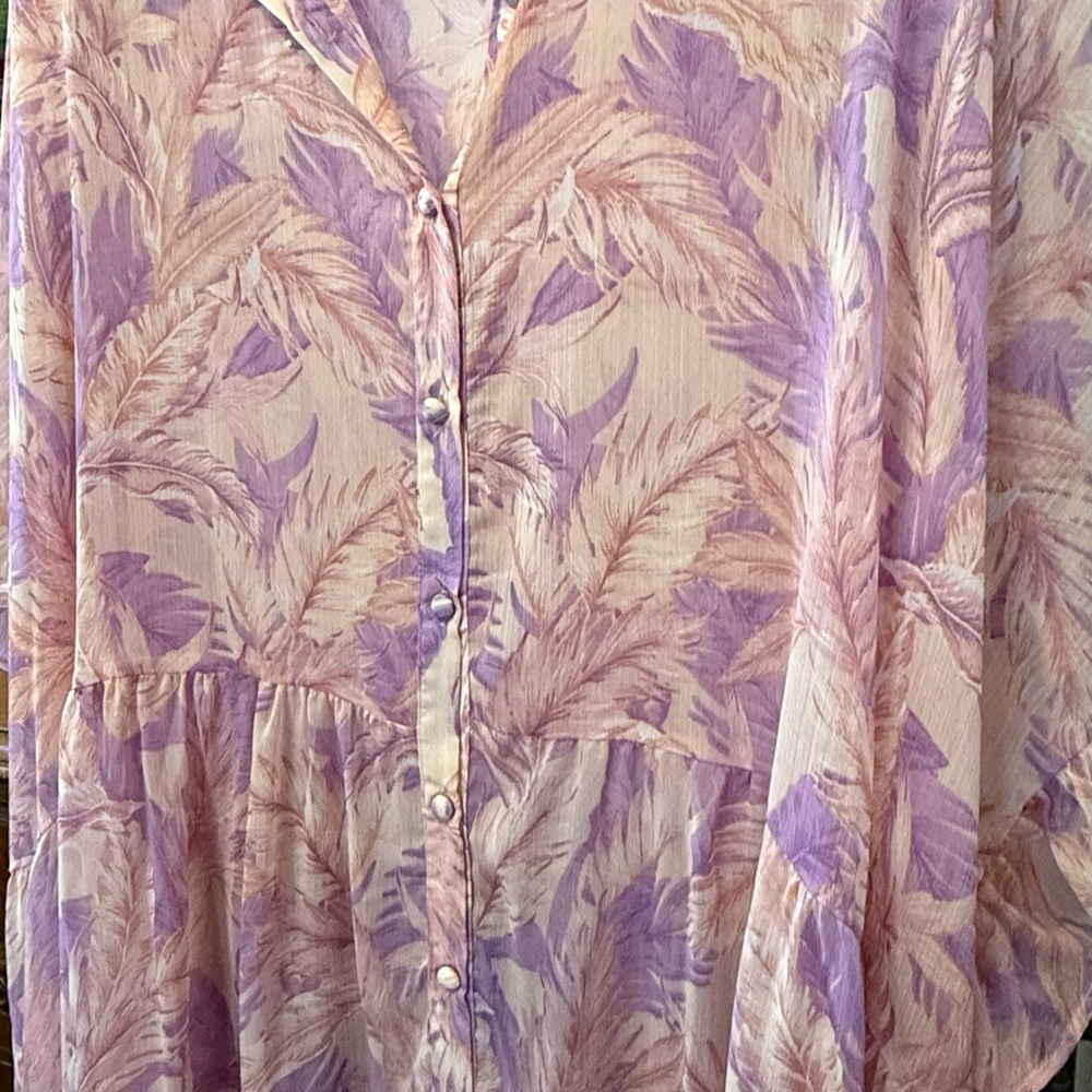 Arna York Women's Purple Floral Top